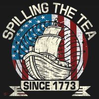Spilling The Tea Since 1773 Patriotic Tea Party July 4th Pajama Set thumb 2