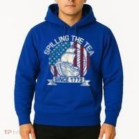 Spilling The Tea Since 1773 Patriotic Tea Party July 4th Hoodie thumb 2