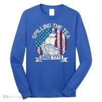 Spilling The Tea Since 1773 Patriotic Tea Party July 4th Long Sleeve Shirt thumb 0