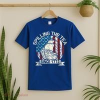 Spilling The Tea Since 1773 Patriotic Tea Party July 4th T-Shirt thumb 2