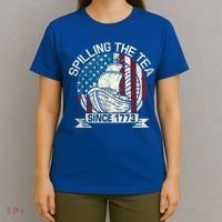 Spilling The Tea Since 1773 Patriotic Tea Party July 4th T-Shirt thumb 4
