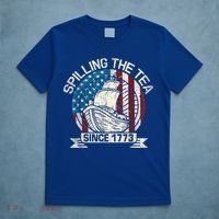 Spilling The Tea Since 1773 Patriotic Tea Party July 4th T-Shirt thumb 5