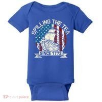 Spilling The Tea Since 1773 Patriotic Tea Party July 4th Baby Bodysuit thumb 0