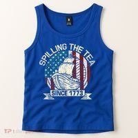 Spilling The Tea Since 1773 Patriotic Tea Party July 4th Tank Top thumb 2