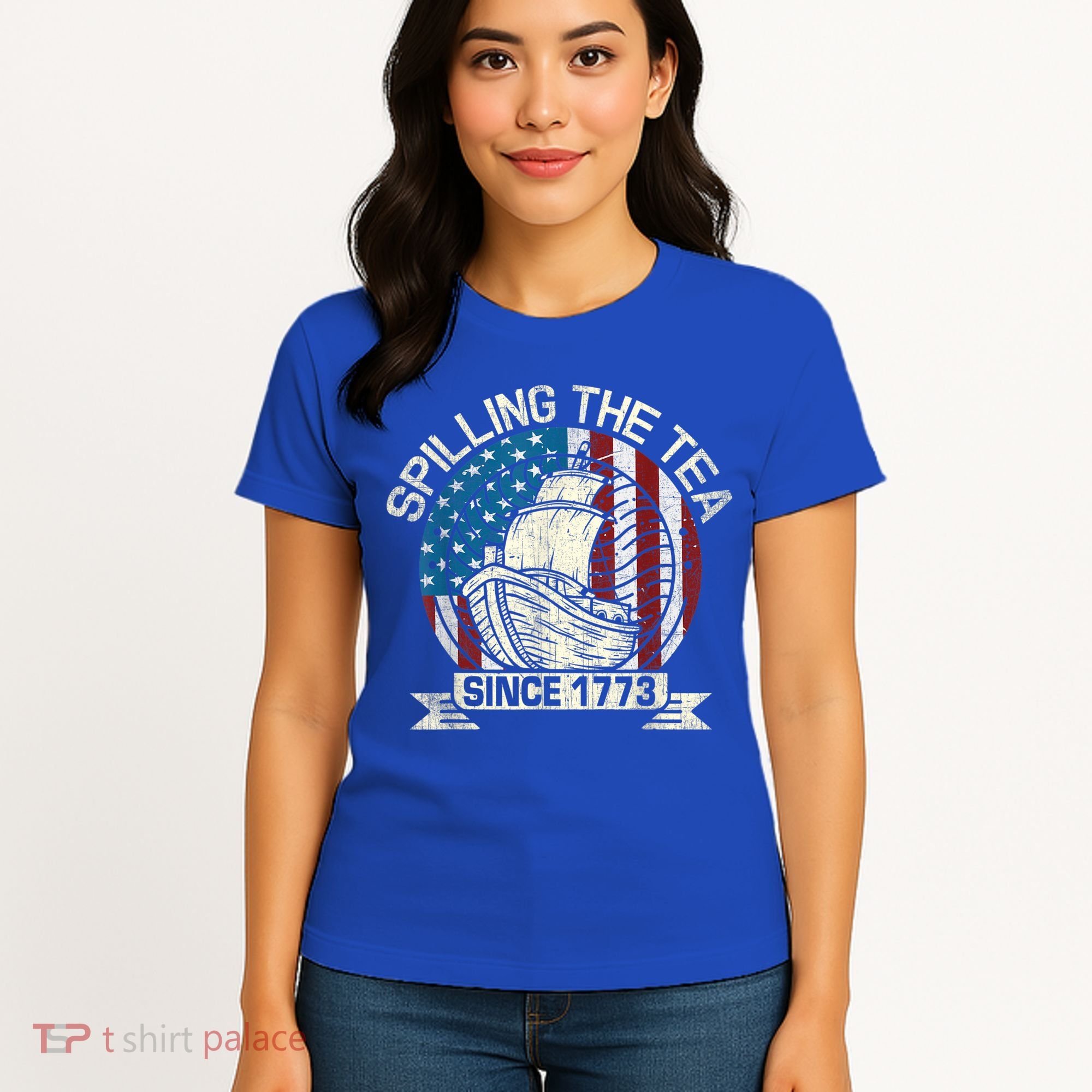 Spilling The Tea Since 1773 Patriotic Tea Party July 4th Women's T-Shirt