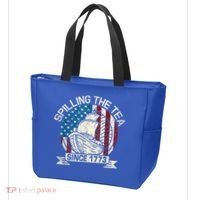 Spilling The Tea Since 1773 Patriotic Tea Party July 4th Tote Bag thumb 3