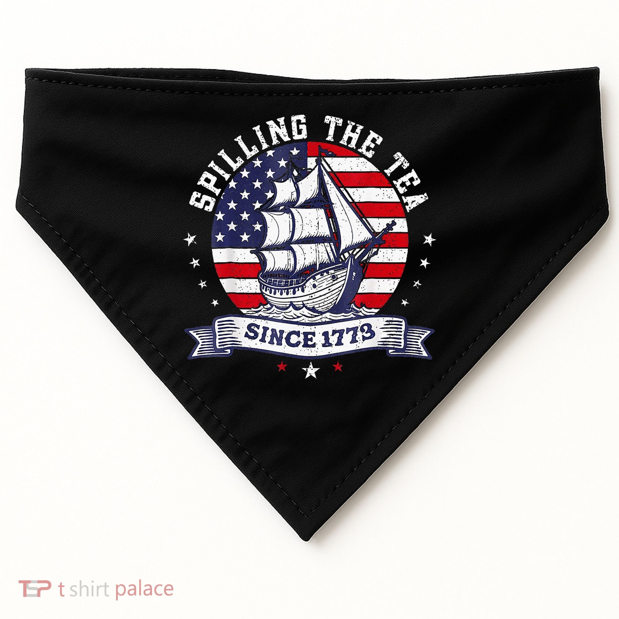 Spilling The Tea Since 1773 History Teacher USA-Made Doggie Bandana