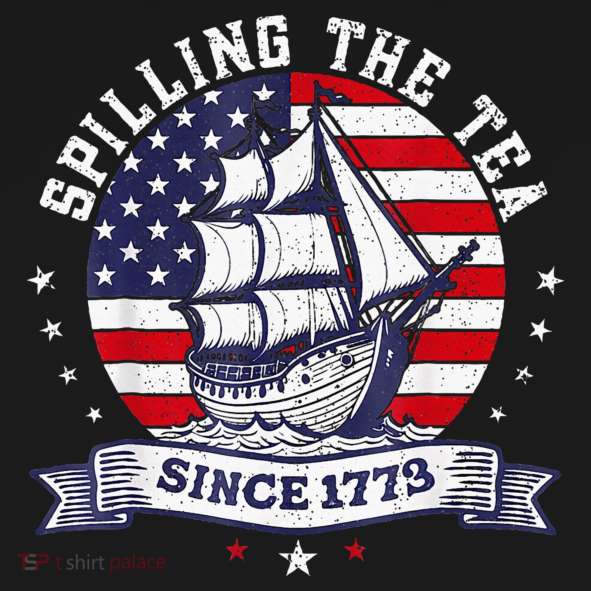 Spilling The Tea Since 1773 History Teacher USA-Made Doggie Bandana