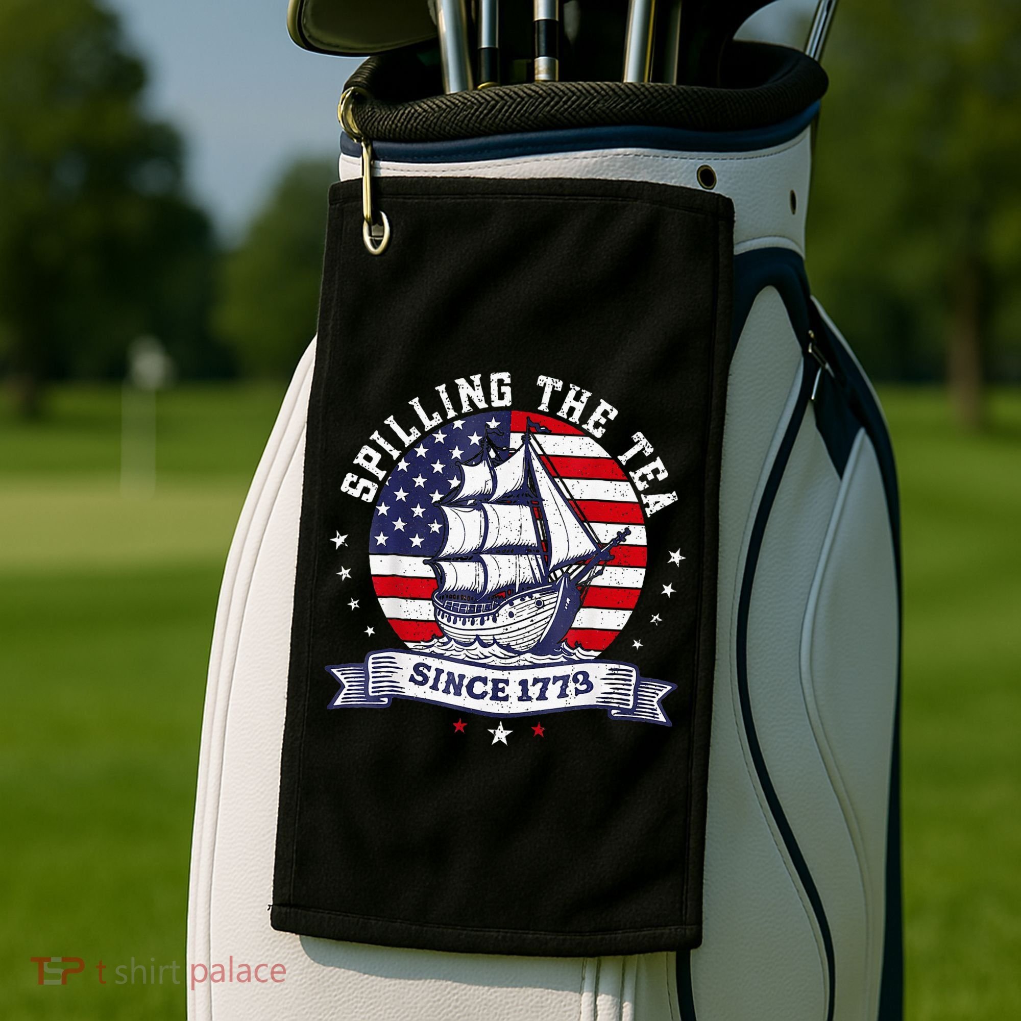 Spilling The Tea Since 1773 History Teacher Golf Towel