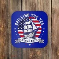 Spilling The Tea Since 1773 History Teacher Coaster thumb 0