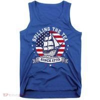 Spilling The Tea Since 1773 History Teacher Tank Top thumb 0