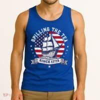 Spilling The Tea Since 1773 History Teacher Tank Top thumb 3