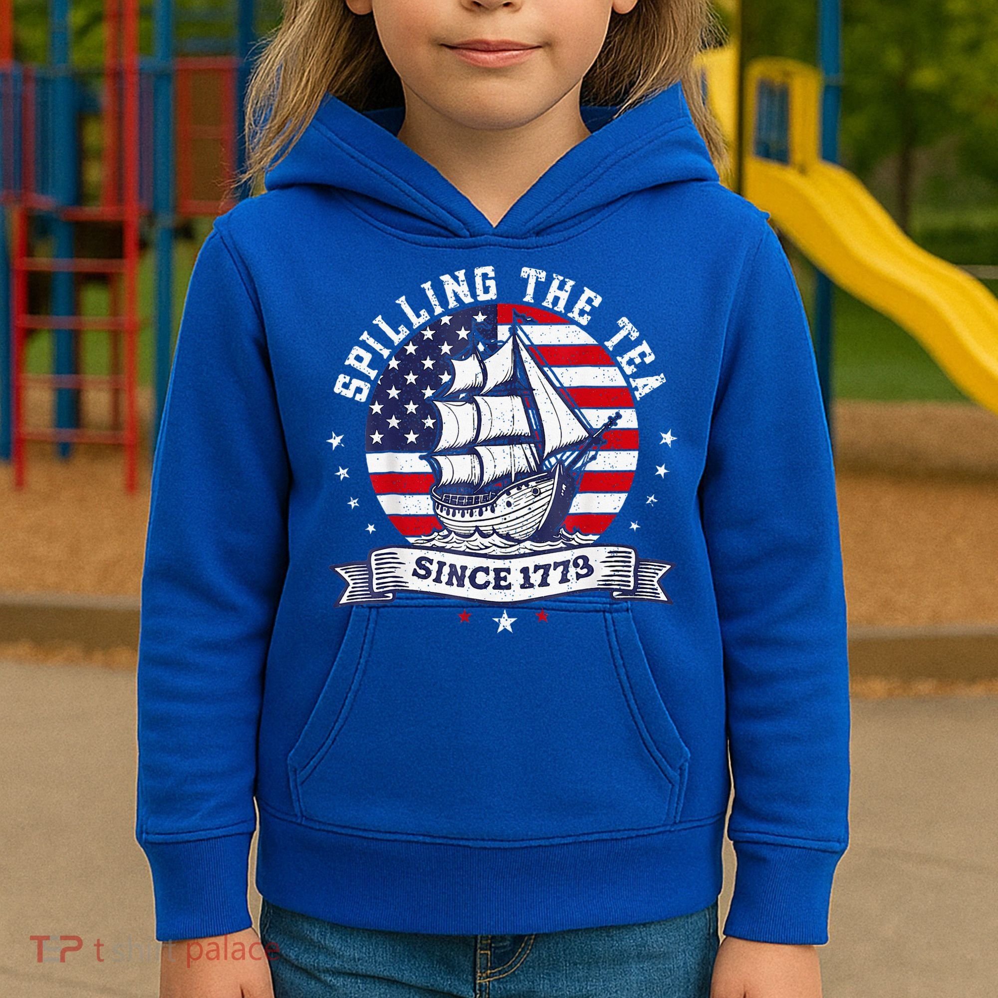 Spilling The Tea Since 1773 History Teacher Kids Hoodie