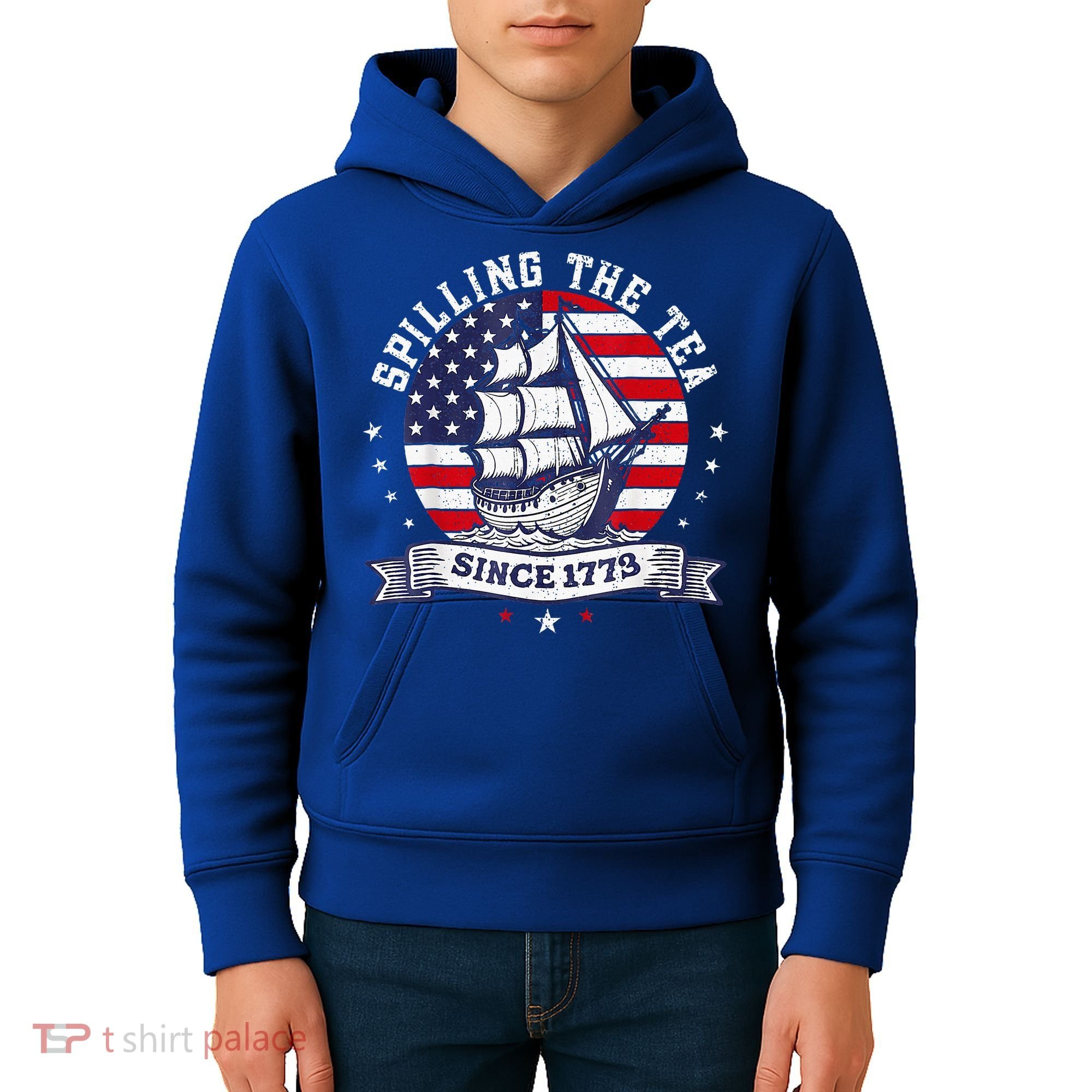 Spilling The Tea Since 1773 History Teacher Kids Hoodie