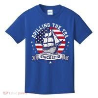 Spilling The Tea Since 1773 History Teacher Kids T-Shirt thumb 0
