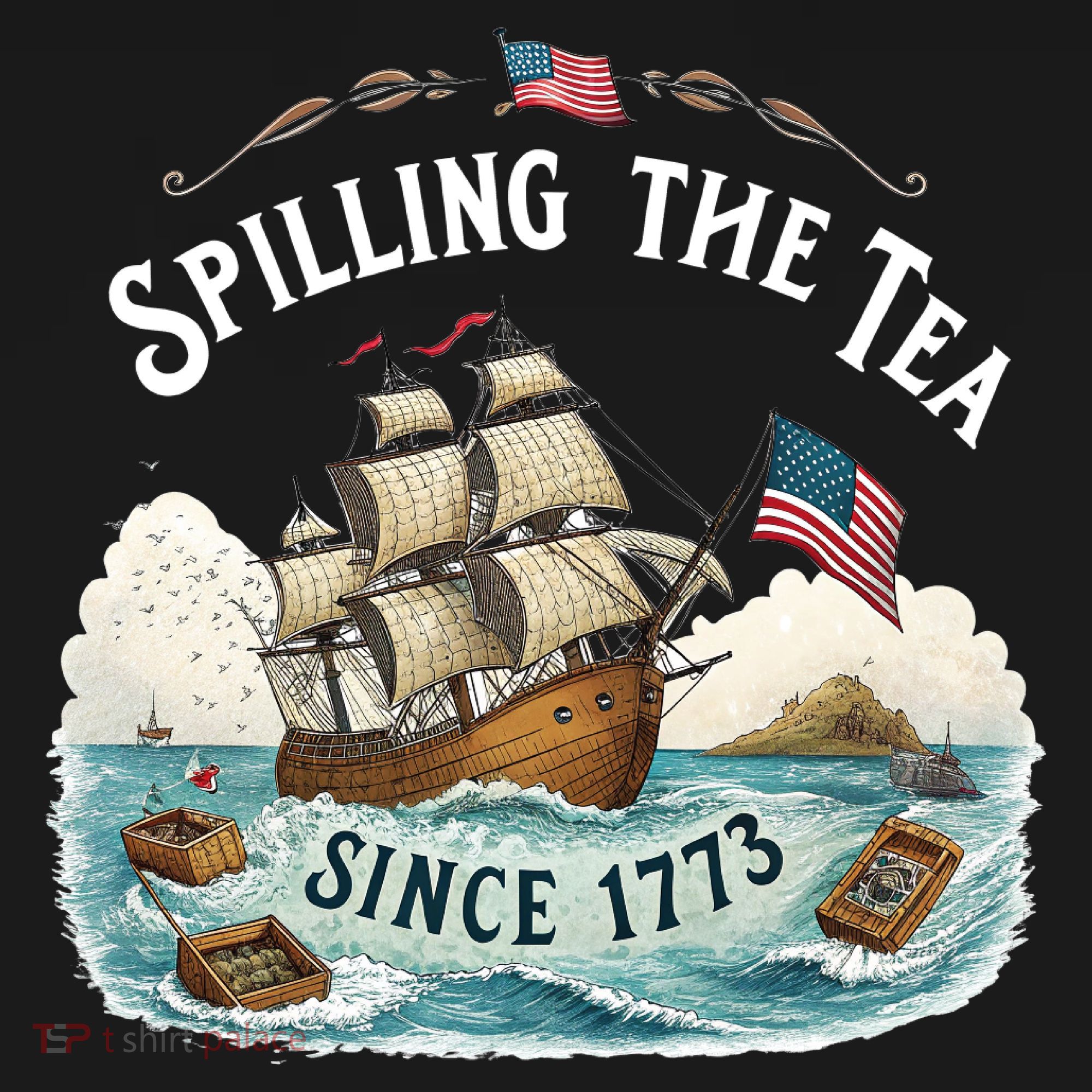 Spilling The Tea Since 1773 4th Of July Coaster