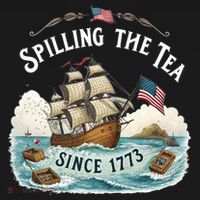 Spilling The Tea Since 1773 4th Of July Toddler Hoodie thumb 2