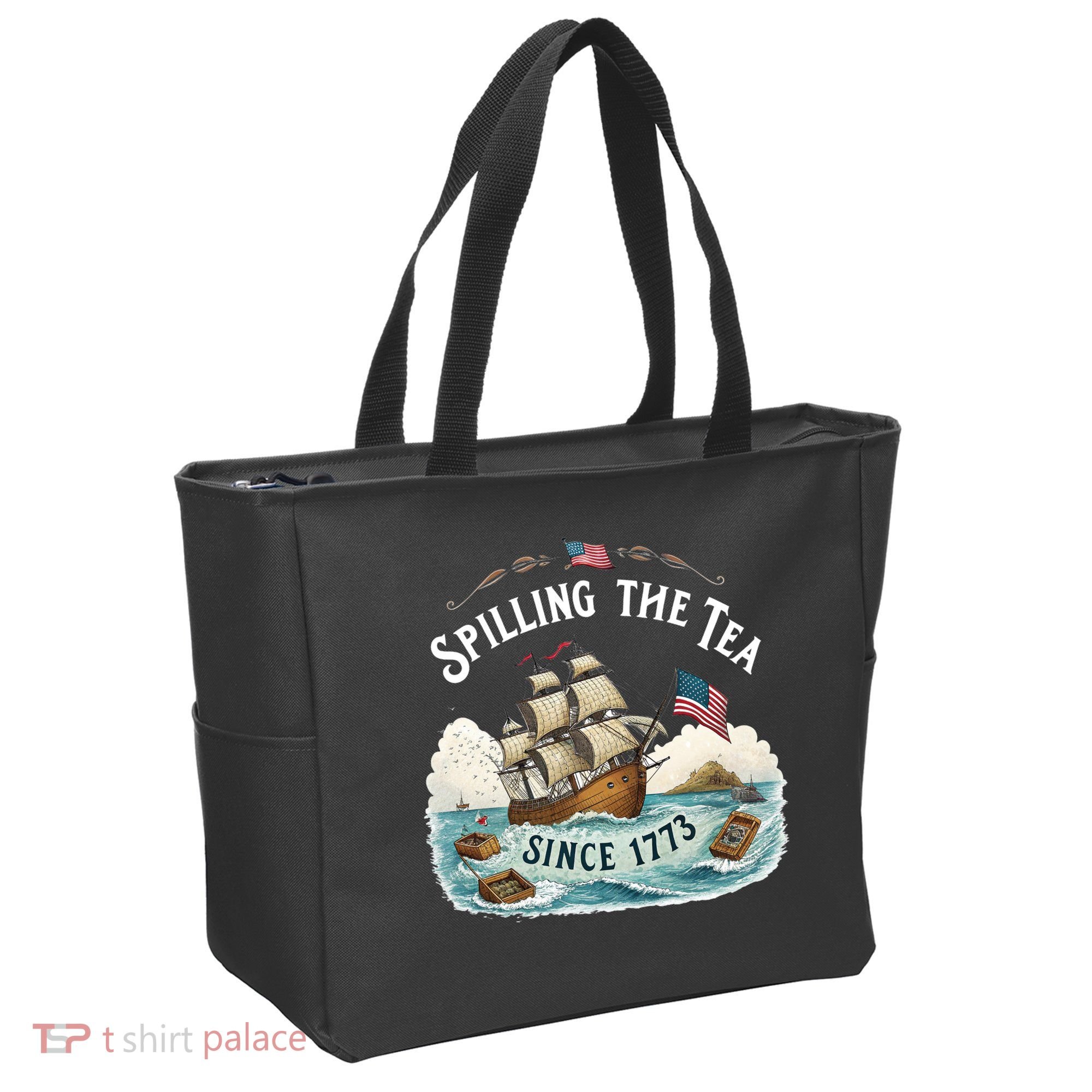 Spilling The Tea Since 1773 4th Of July Tote Bag