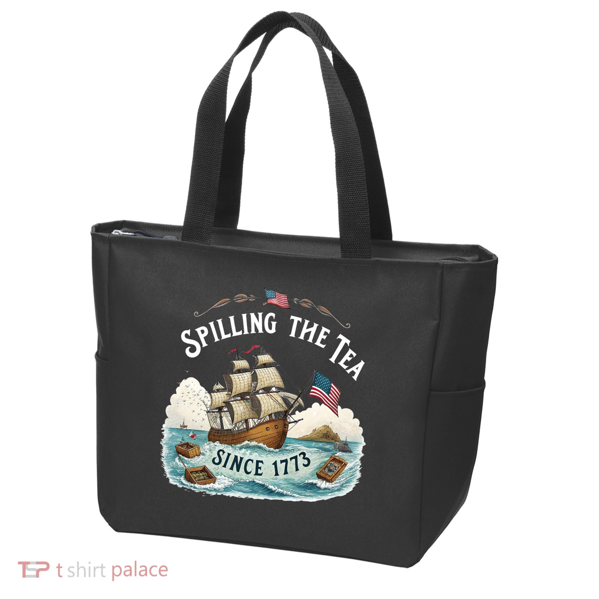 Spilling The Tea Since 1773 4th Of July Tote Bag