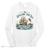 Spilling The Tea Since 1773 4th Of July Long Sleeve Shirt thumb 0
