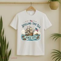 Spilling The Tea Since 1773 4th Of July T-Shirt thumb 2