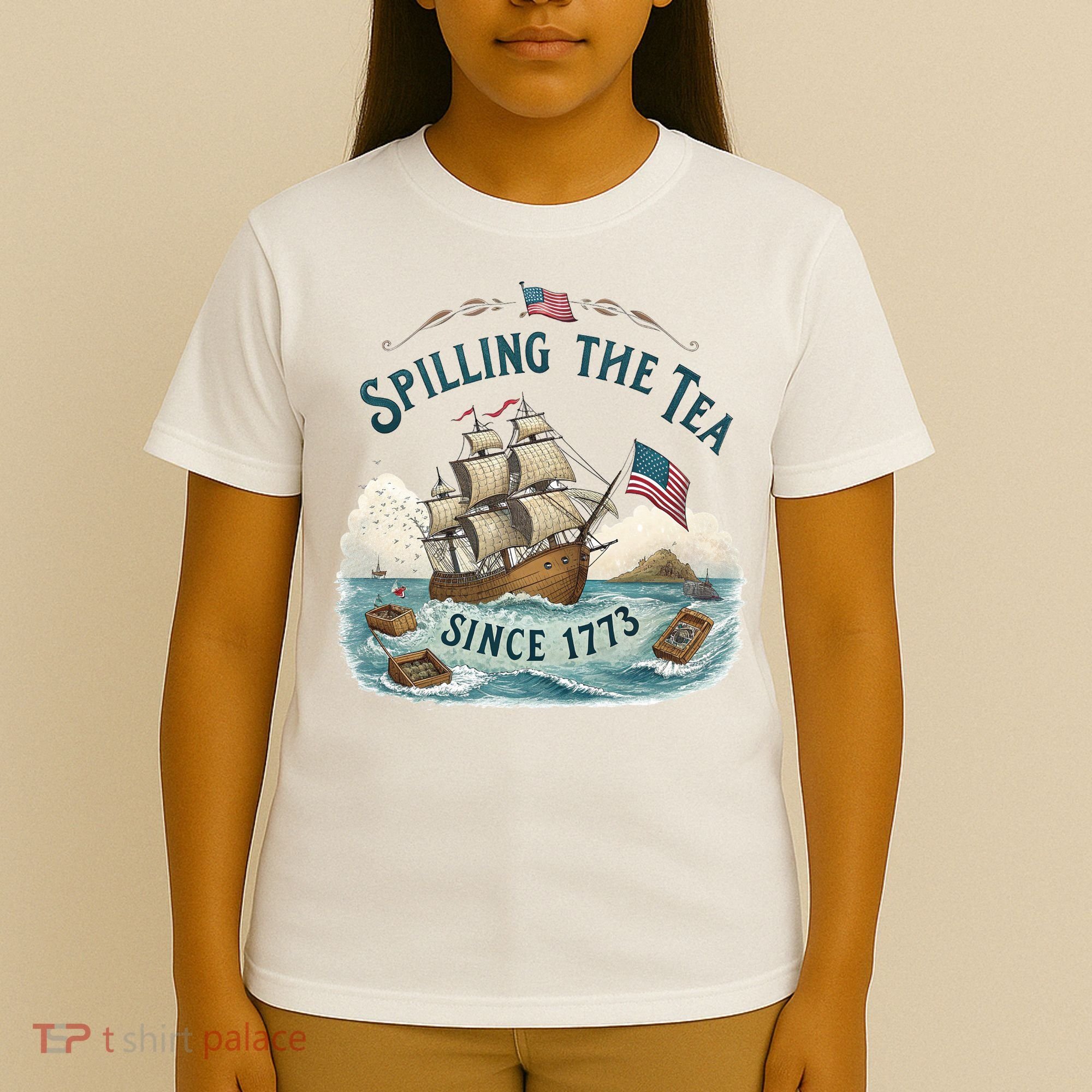Spilling The Tea Since 1773 4th Of July T-Shirt