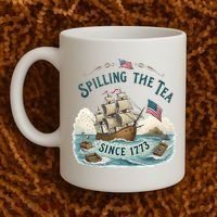 Spilling The Tea Since 1773 4th Of July Coffee Mug thumb 2