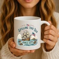 Spilling The Tea Since 1773 4th Of July Coffee Mug thumb 3