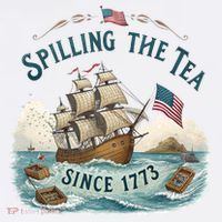 Spilling The Tea Since 1773 4th Of July Women's Hoodie thumb 2