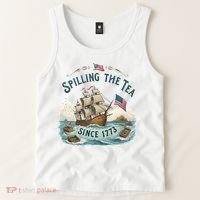 Spilling The Tea Since 1773 4th Of July Tank Top thumb 2