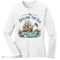 Spilling The Tea Since 1773 4th Of July Women's Long Sleeve Shirt thumb 0
