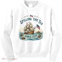 Spilling The Tea Since 1773 4th Of July Kids Sweatshirt thumb 0