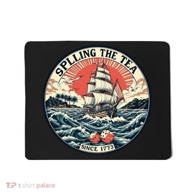 Spilling The Tea Since 1773 Vintage Emblem Mousepad