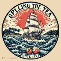 Spilling The Tea Since 1773 Vintage Emblem T-Shirt thumb 2