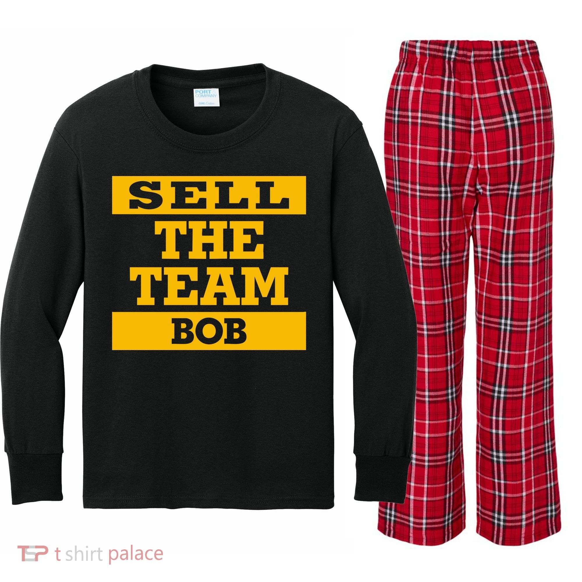 Sell The Team Bob Kids Long Sleeve Plaid Pajama Set
