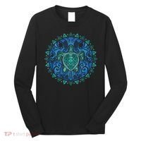 Sea Turtle Tribal Hawaiian Hawaii Turtles Lover Gift Long Sleeve Shirt thumb 0
