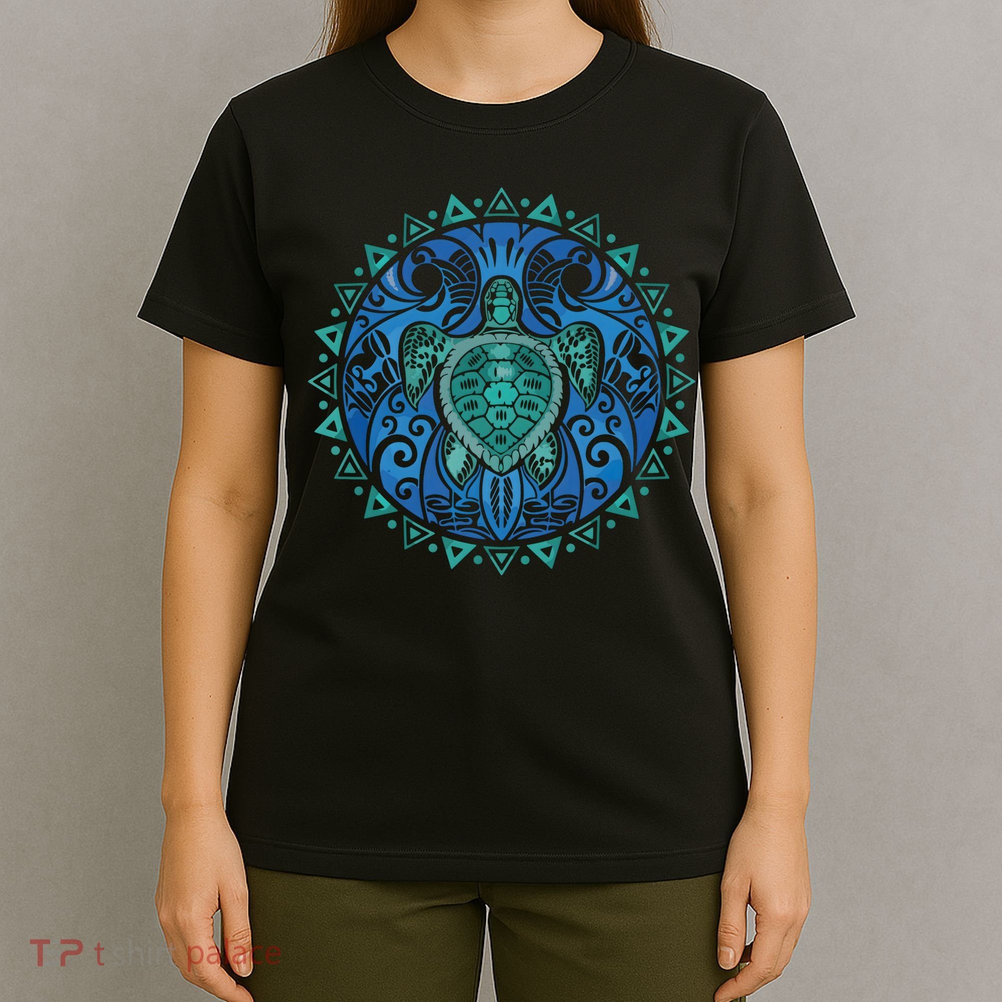 Sea Turtle Tribal Hawaiian Hawaii Turtles Lover Gift T-Shirt