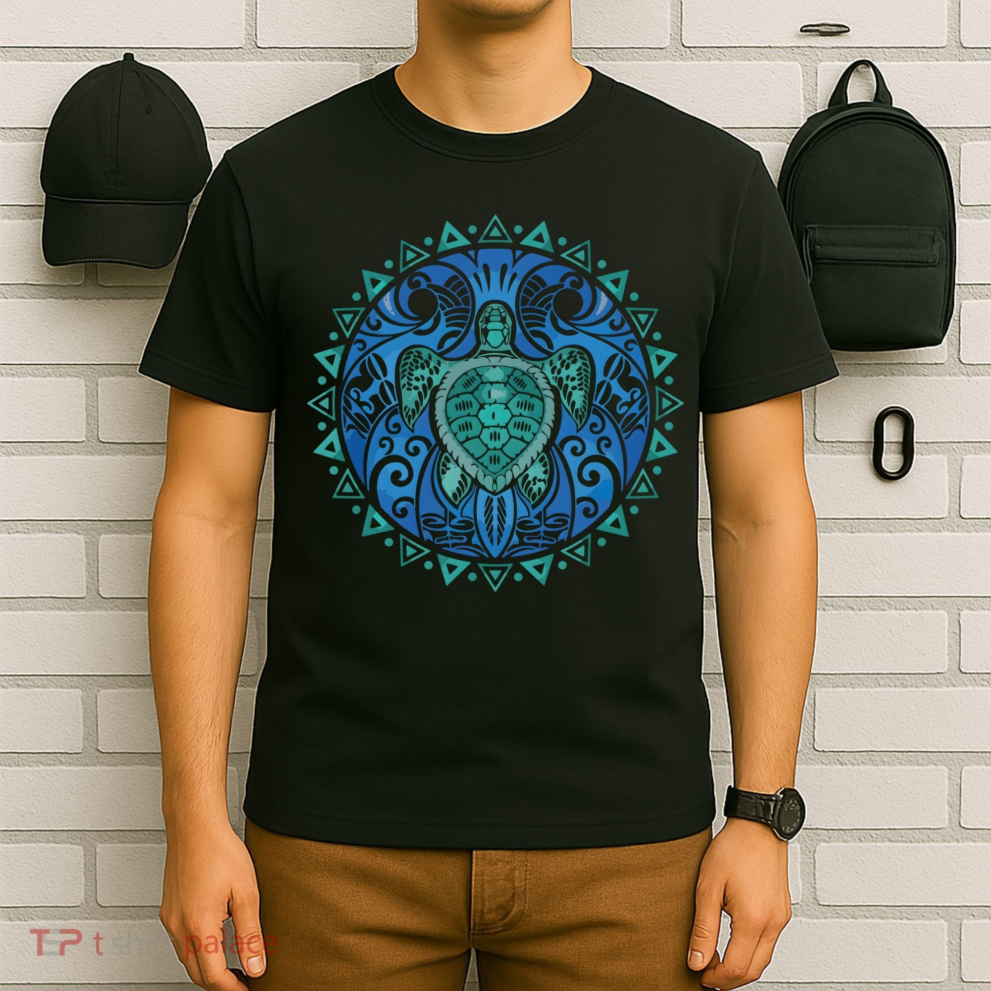 Sea Turtle Tribal Hawaiian Hawaii Turtles Lover Gift T-Shirt