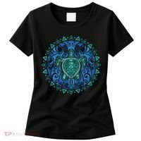 Sea Turtle Tribal Hawaiian Hawaii Turtles Lover Gift Women's T-Shirt thumb 0