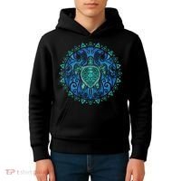 Sea Turtle Tribal Hawaiian Hawaii Turtles Lover Gift Kids Hoodie thumb 4