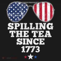 Spilling The Tea Since 1773 Funny 4th Of July American Flag Women's Hoodie thumb 2