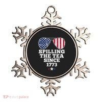 Spilling The Tea Since 1773 Funny 4th Of July American Flag Ornament thumb 0