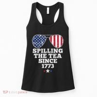 Spilling The Tea Since 1773 Funny 4th Of July American Flag Women's Tank Top thumb 0