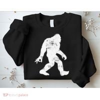 Squatching Through The Snow - Bigfoot Christmas Sasquatch Sweatshirt thumb 2