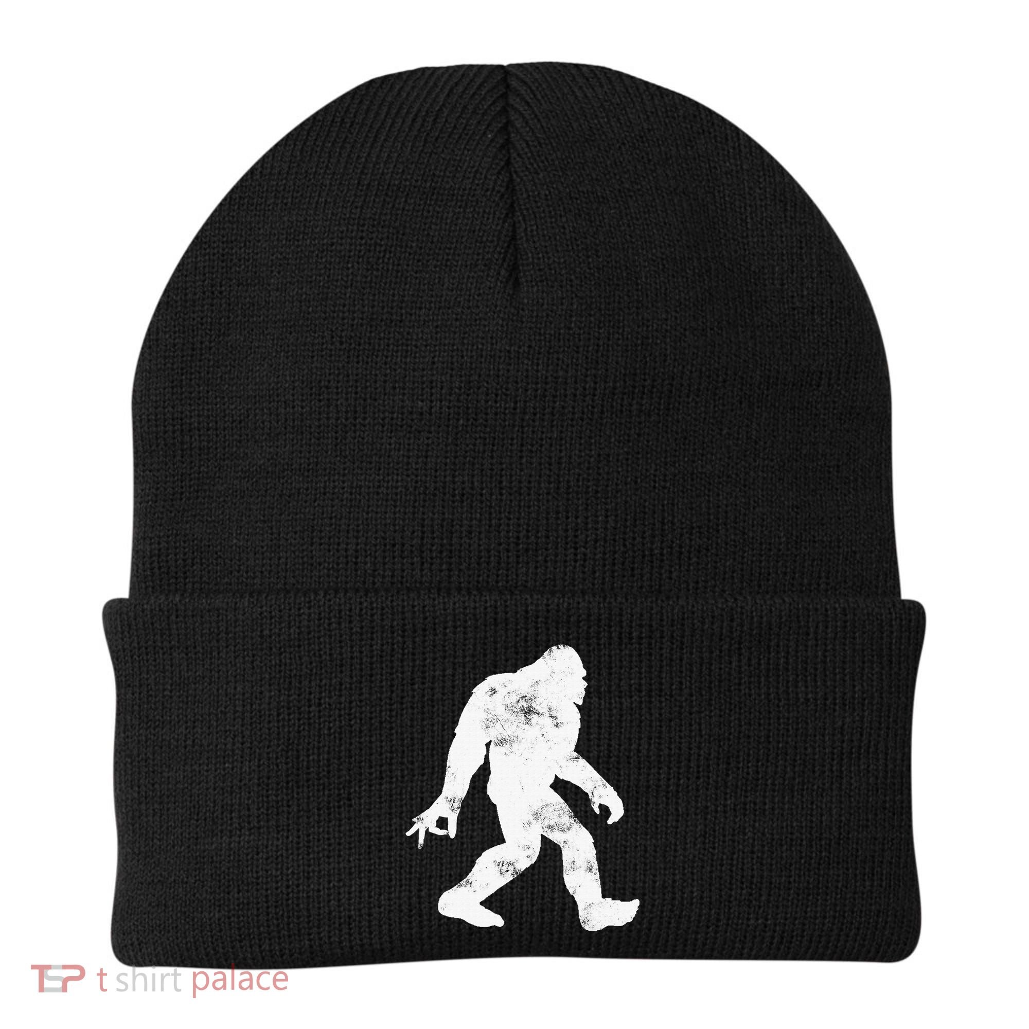 Squatching Through The Snow - Bigfoot Christmas Sasquatch Beanie