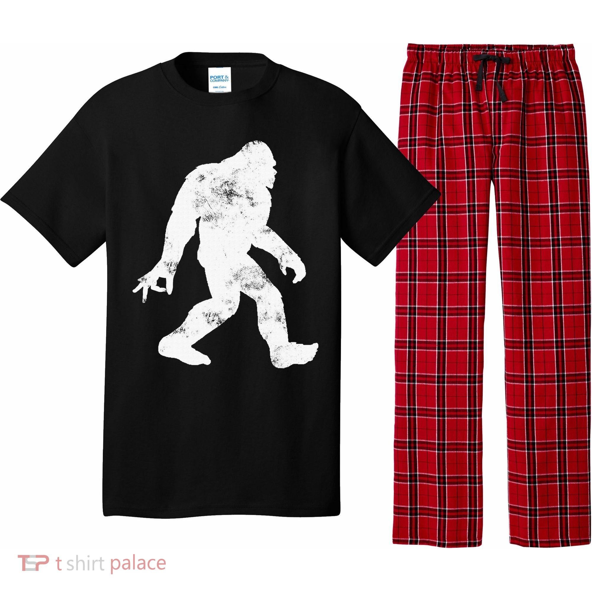 Squatching Through The Snow - Bigfoot Christmas Sasquatch Pajama Set