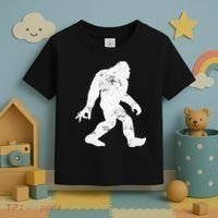 Squatching Through The Snow - Bigfoot Christmas Sasquatch Toddler T-Shirt thumb 3