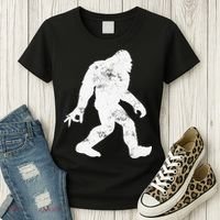 Squatching Through The Snow - Bigfoot Christmas Sasquatch Women's T-Shirt thumb 3