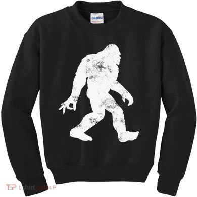Squatching Through The Snow - Bigfoot Christmas Sasquatch Kids Sweatshirt