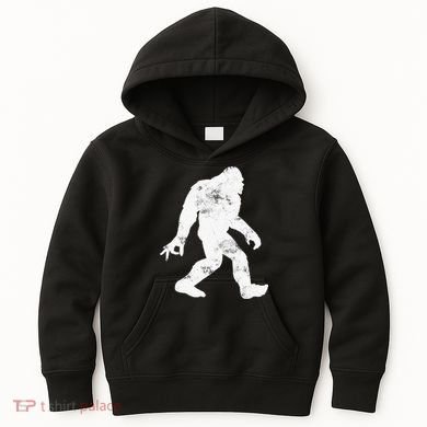 Squatching Through The Snow - Bigfoot Christmas Sasquatch Kids Hoodie